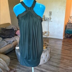 Elegant Black Halter Dress